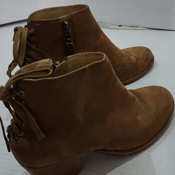 Rag‎ & Bone New York Suade Ankle Boots With Heel Lace And Zipper Size 37EU 7US - Picture 4 of 9